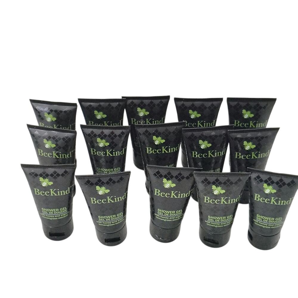 BeeKind Shower Gel Honey Lemongrass 1 Oz. Hotel Travel Gilchrist Lot Of 15 Soap